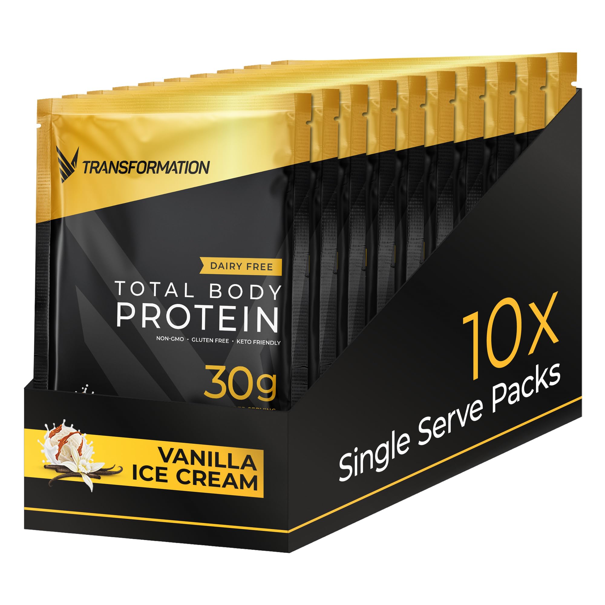 SPR BODY Transformation Protein bottle highlights lean muscle support