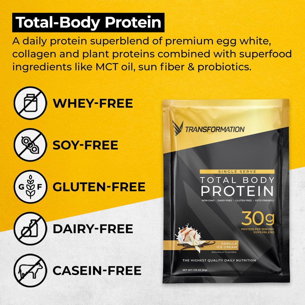 SPR BODY Transformation Protein Vanilla tub for delicious, versatile shakes