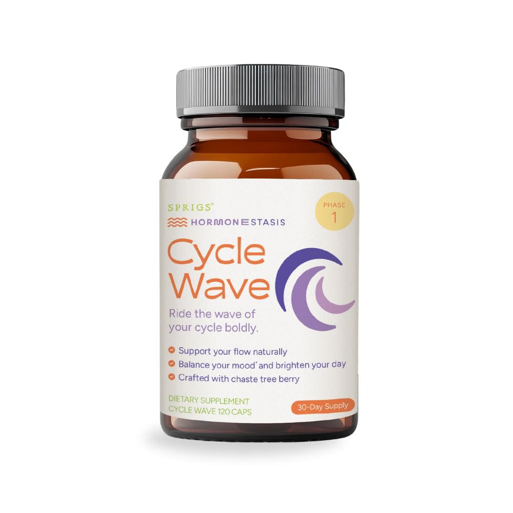 SPRIGS Cycle Wave kit packaging showcasing two-part hormonal support for tween girls.