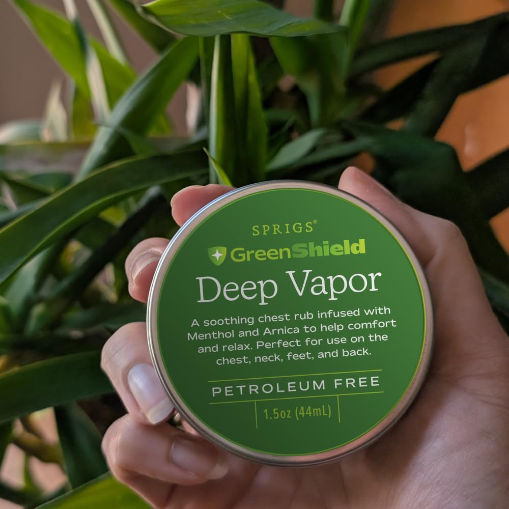 SPRIGS Deep Vapor arnica-calendula close-up with botanical care.