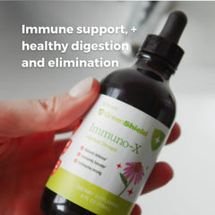 Herbal blend imagery with echinacea and elderberry components.