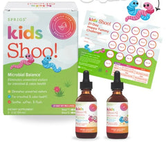 Sprigs Kids Shoo tincture bottle for gentle digestive balance in kids.