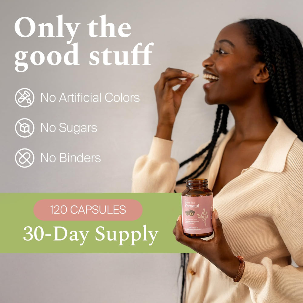 SPRIGS prenatal vitamins packaging communicates a natural, whole-food herbal blend.