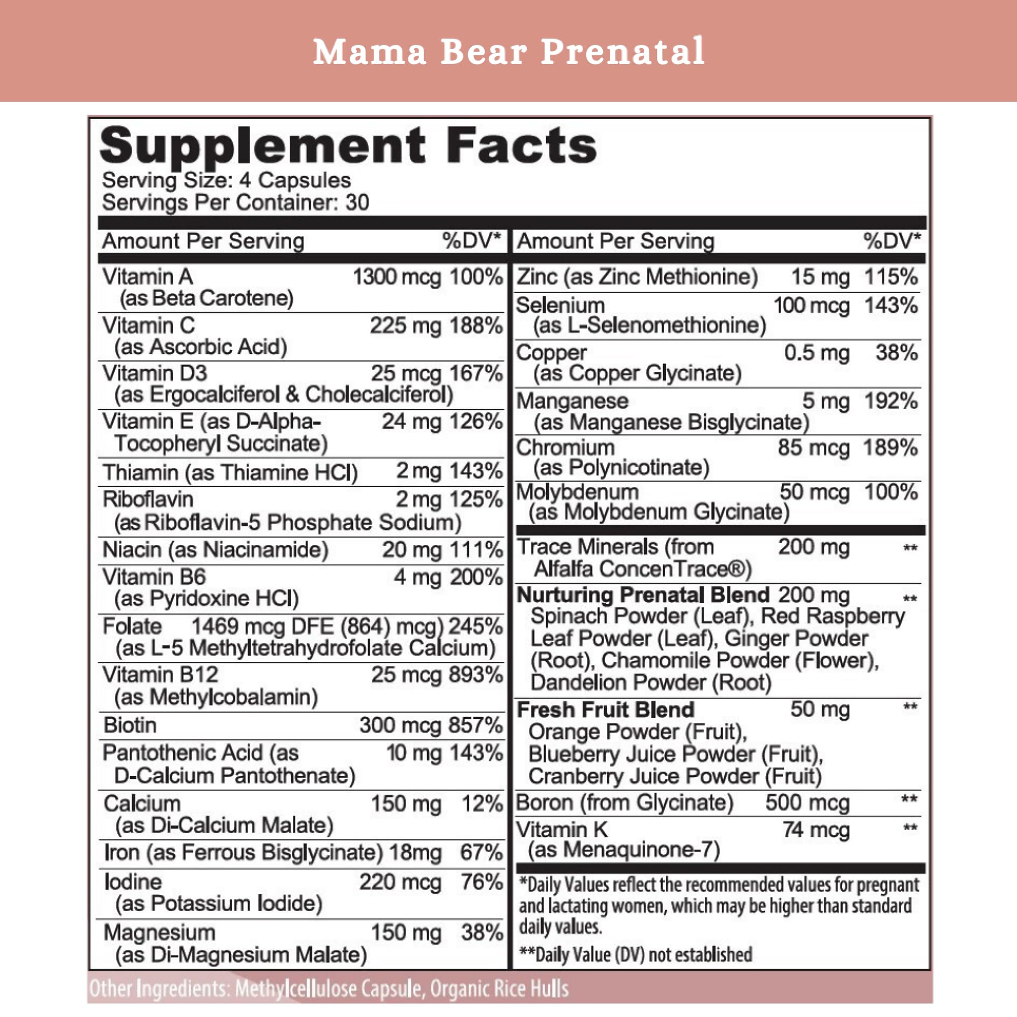 SPRIGS prenatal vitamins seal indicating quality and safety in an FDA-inspected facility.