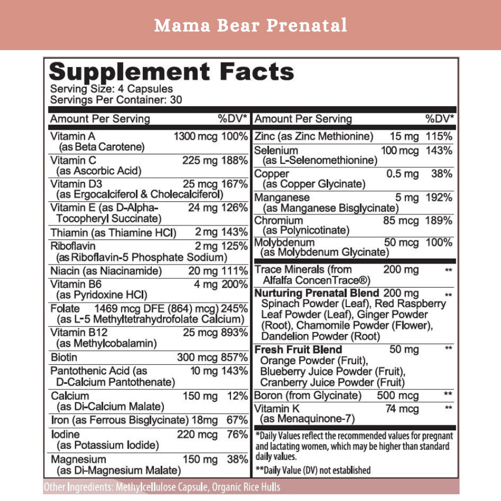 SPRIGS prenatal vitamins seal indicating quality and safety in an FDA-inspected facility.