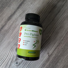 SPRIGS Pro-Fighter bottle back with supplement details for informed use.