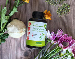 SPRIGS Pro-Fighter packaging on a kitchen counter signaling daily wellness.