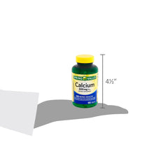 Spring Valley Calcium 600mg store display highlighting availability.