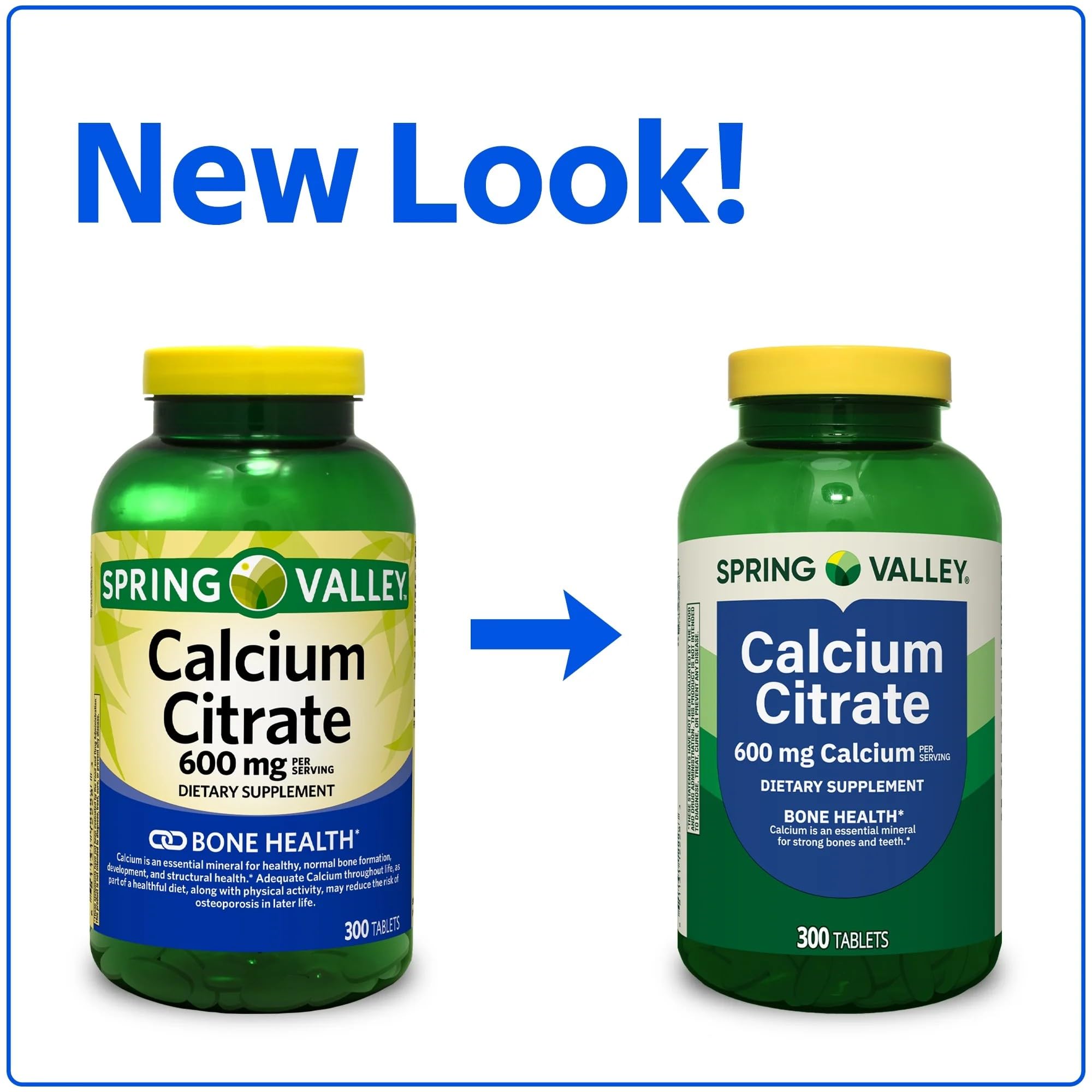 ViT4US Spring Valley calcium citrate tablets close-up for easy daily dosing.