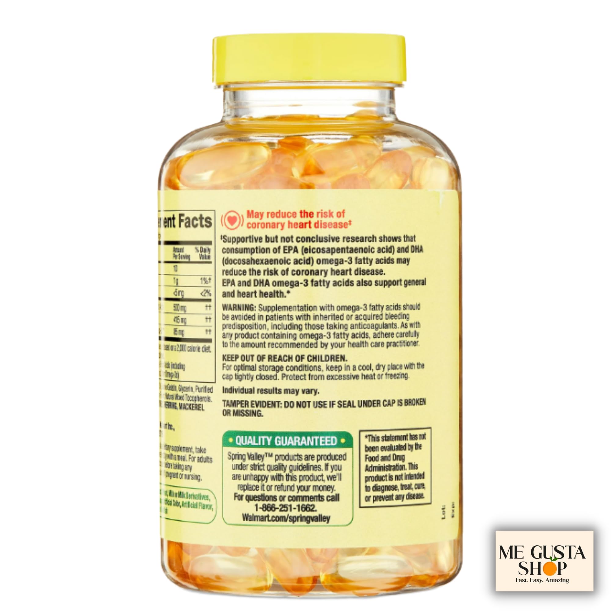 Omega-3 softgels pouring from bottle illustrating easy dosing