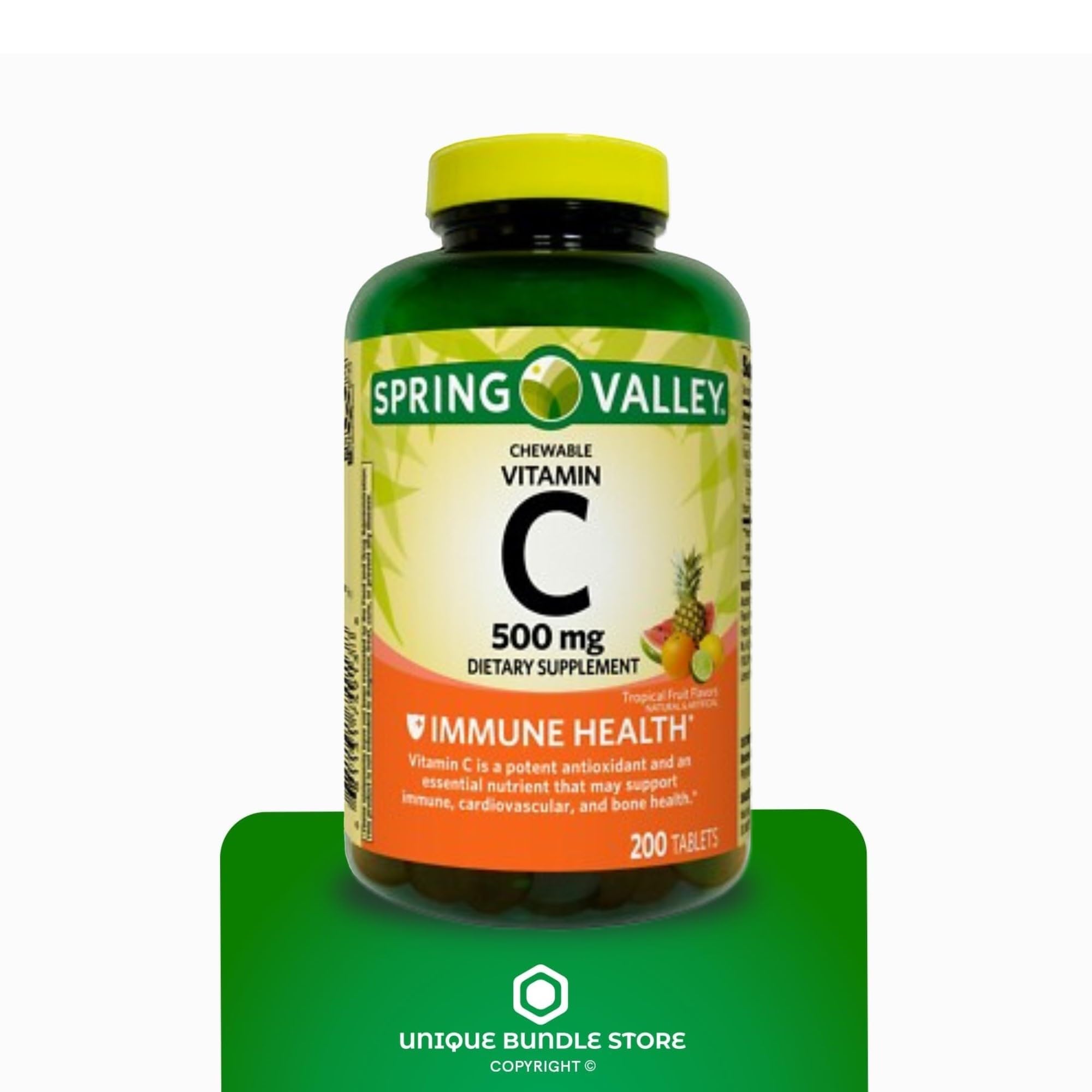 Spring Valley Vitamin C 500 mg with 7-day organizer included for easy planning