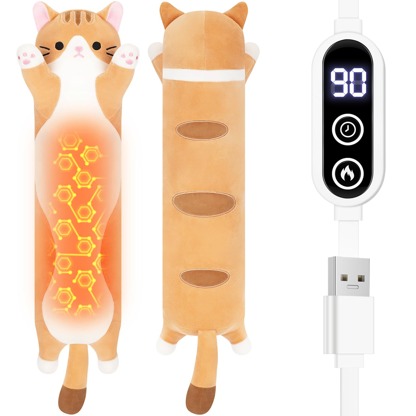 Sprinqdawin orange cat heating pad belly warmth for comfort