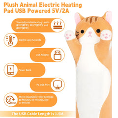 Sprinqdawin orange cat pocket holds a power bank for on-the-go warmth