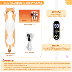 Sprinqdawin orange cat plush fabric is soft and skin-friendly
