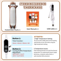 Sprinqdawin Otter heating pad pocket shown for storing a power bank