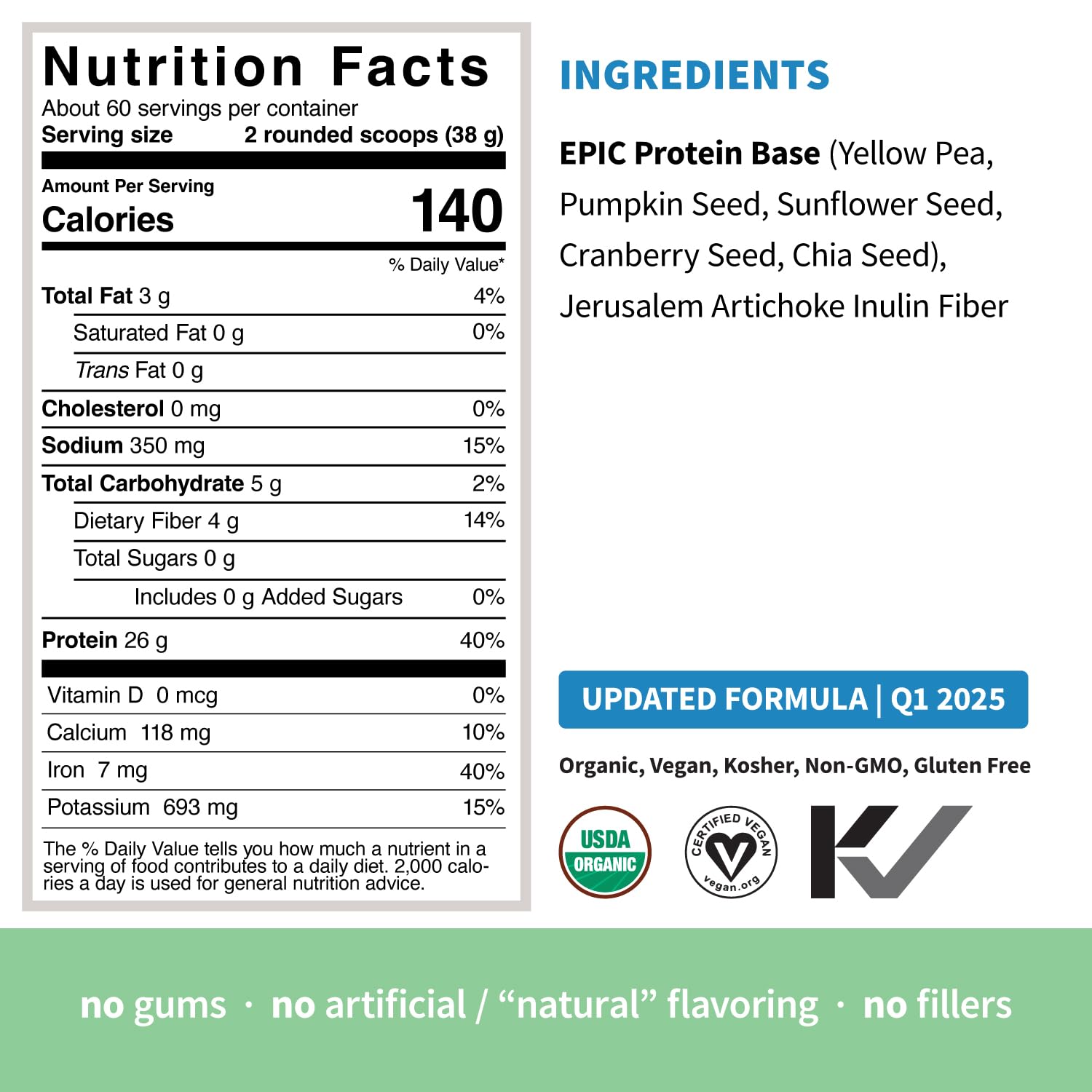 Sprout Living creamy, smooth unflavored mix blends cleanly into smoothies.