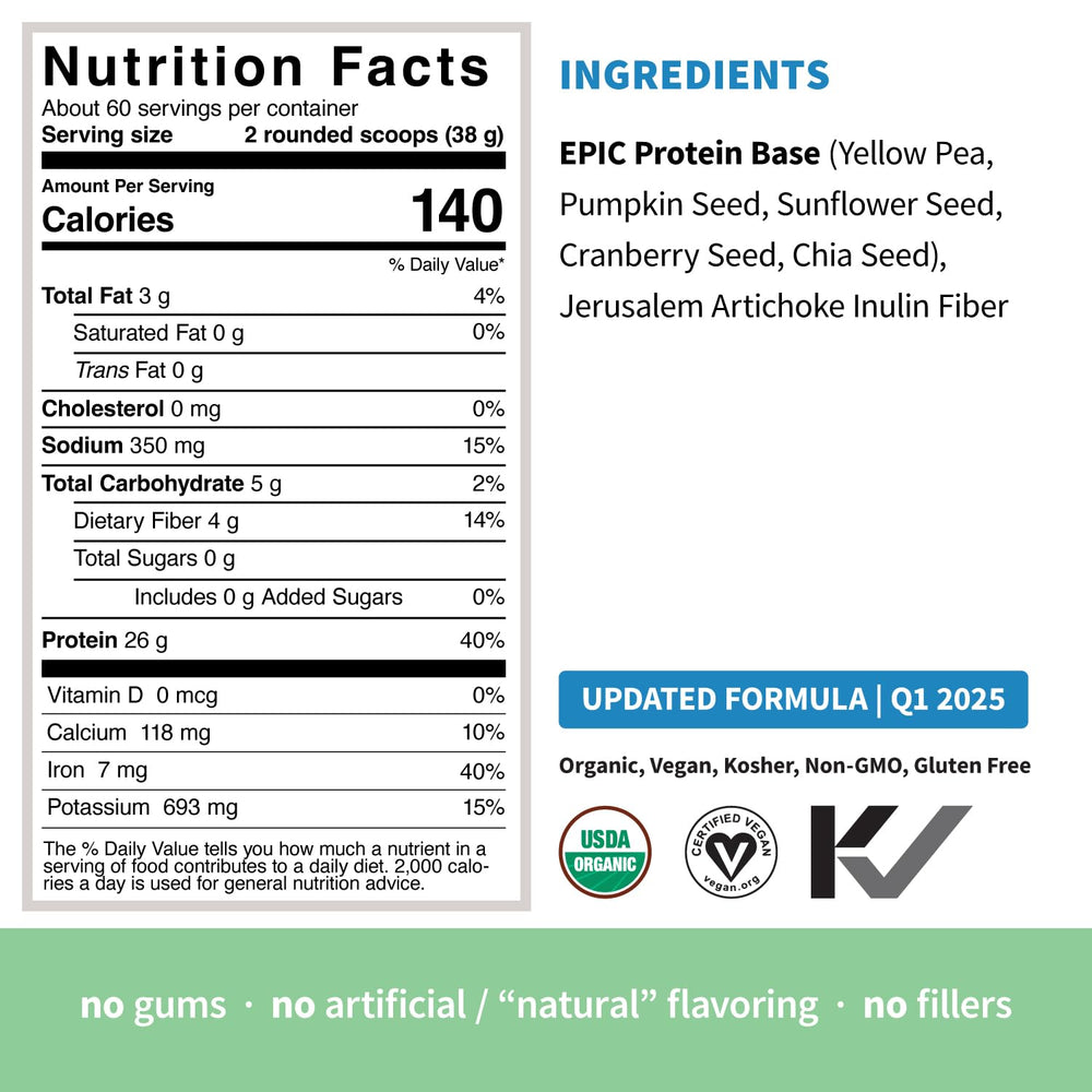 Sprout Living creamy, smooth unflavored mix blends cleanly into smoothies.