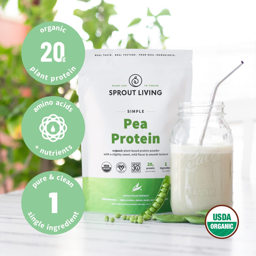 Bowl with prepared dish using Sprout Living Organic Pea Protein Powder.