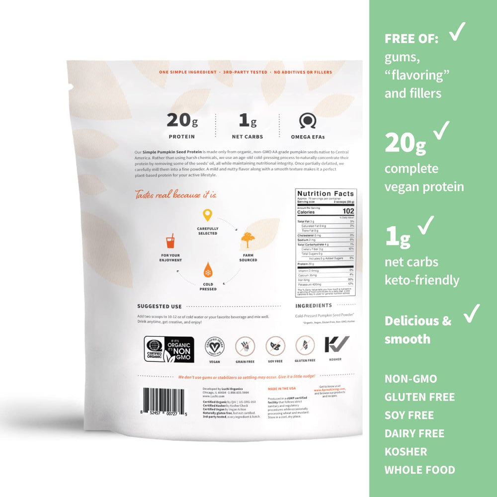 Sprout Living label closeup shows organic, non-GMO formulation.
