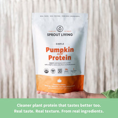 Sprout Living shake shows dairy-free, smooth vegan drink.