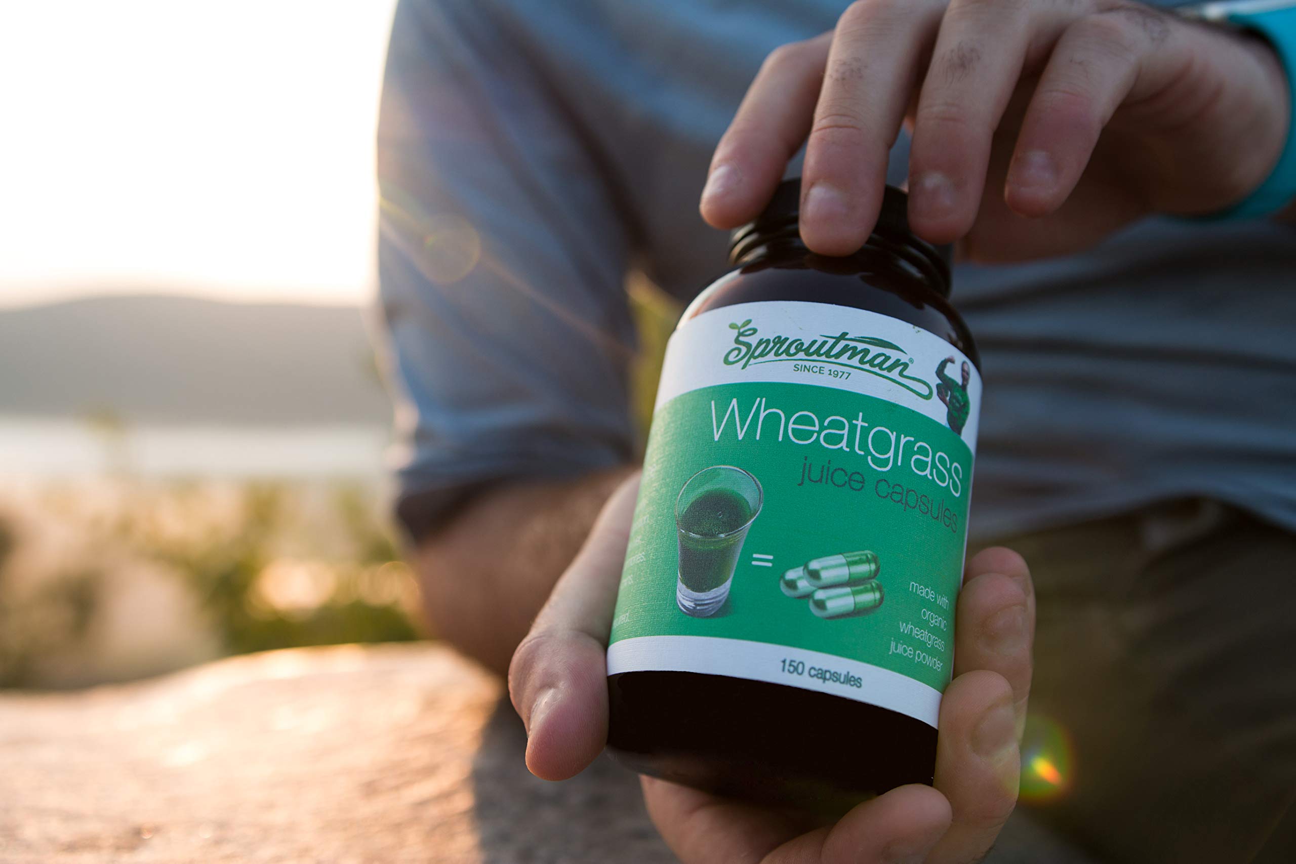 Sproutman daily dose three capsules illustrating simple energy and vitality support.