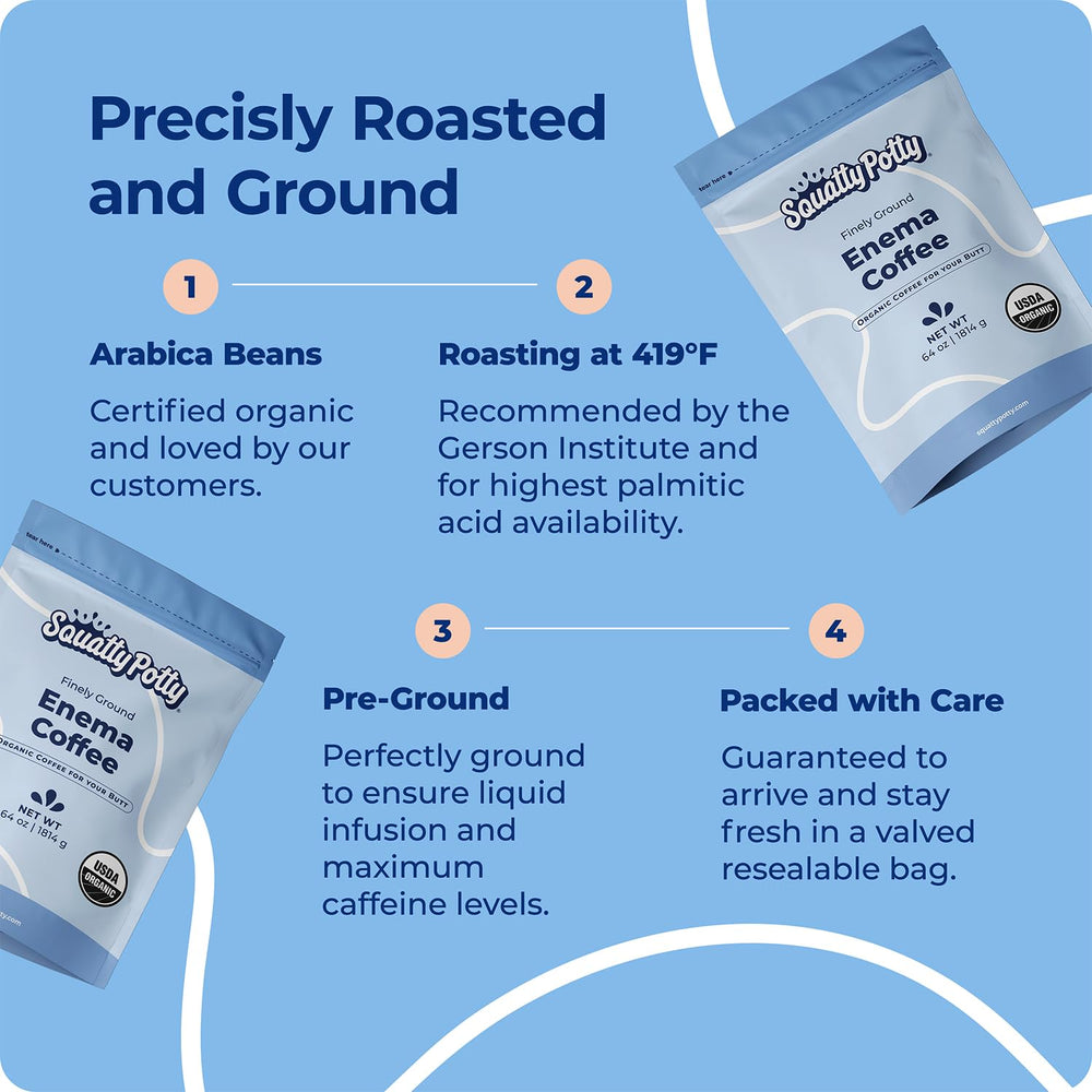 Squatty Potty Enema Coffee made in USA.