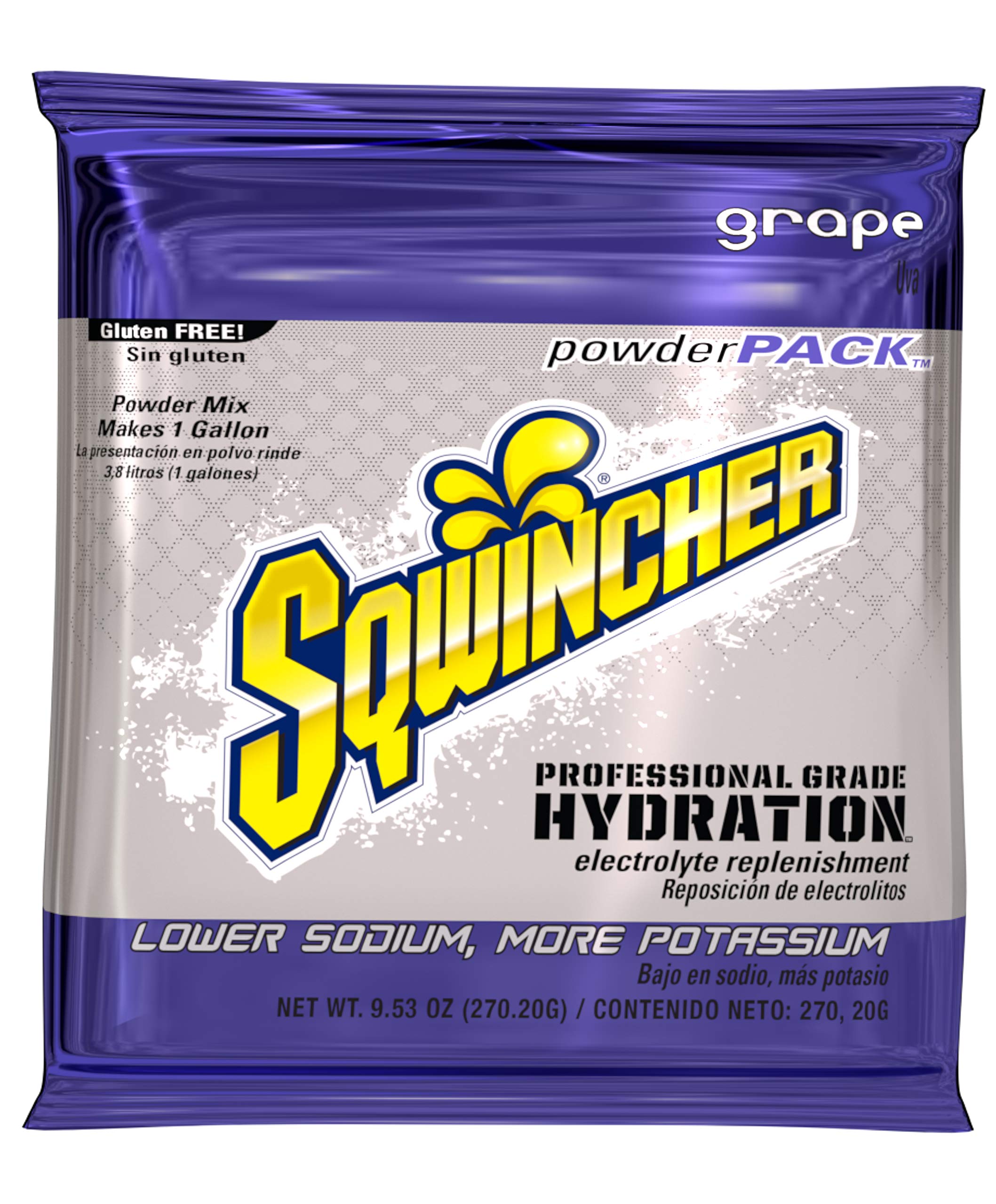 Sqwincher purple concentrate powder pack boosts rapid hydration for hot-work environments.