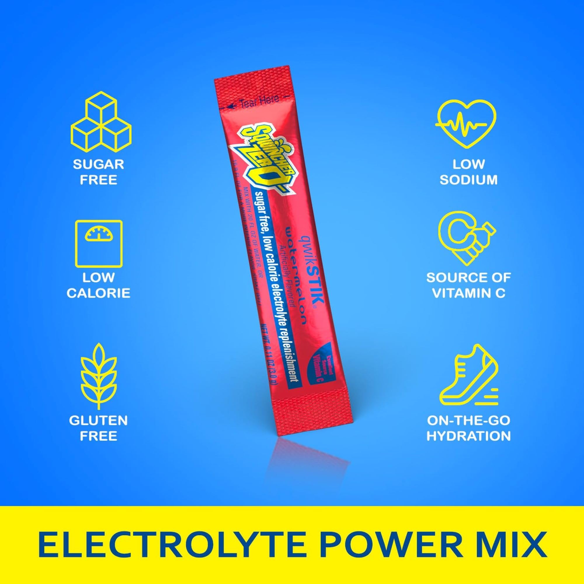 Sqwincher Zero Qwik Stik fruit punch offers flavorful hydration