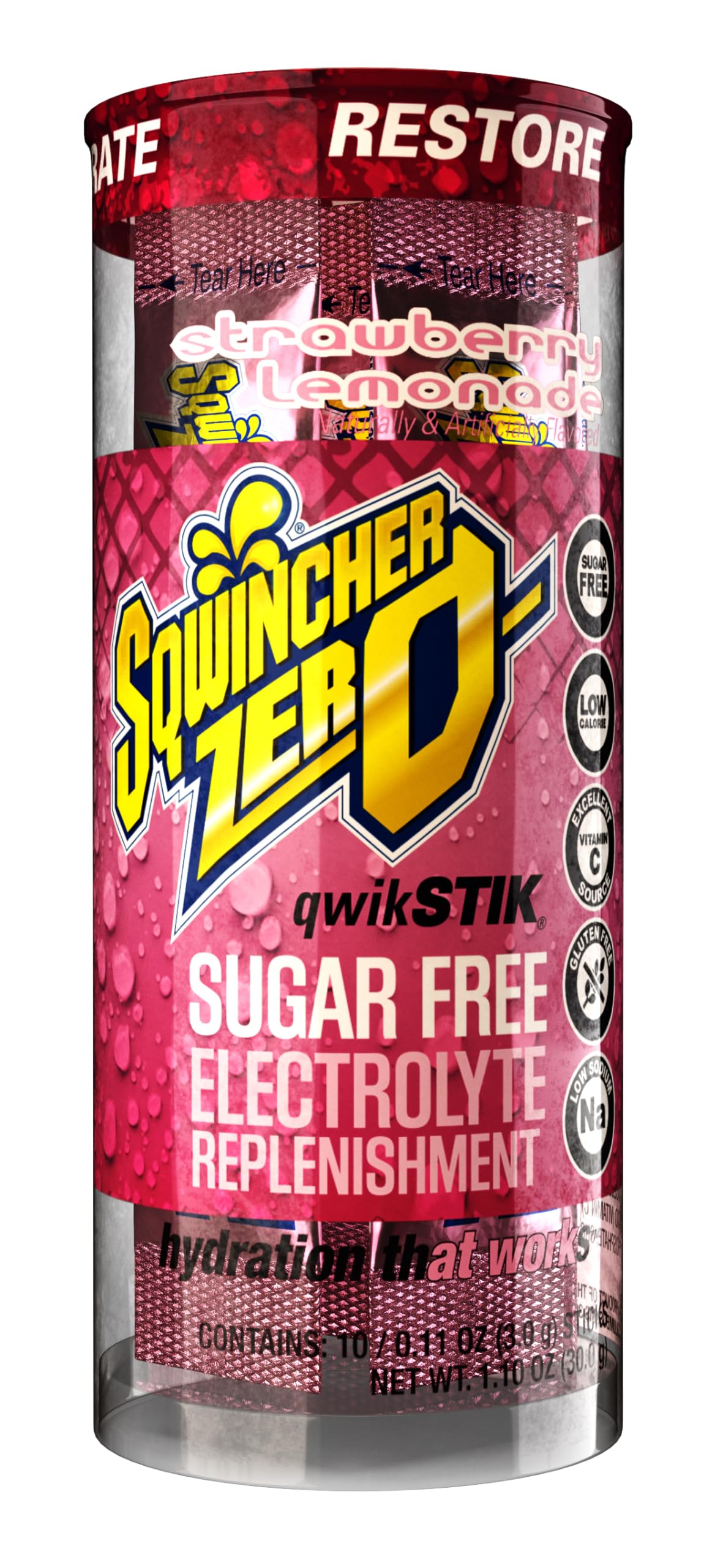 Sqwincher Zero Qwik Stik orange flavor for refreshing hydration
