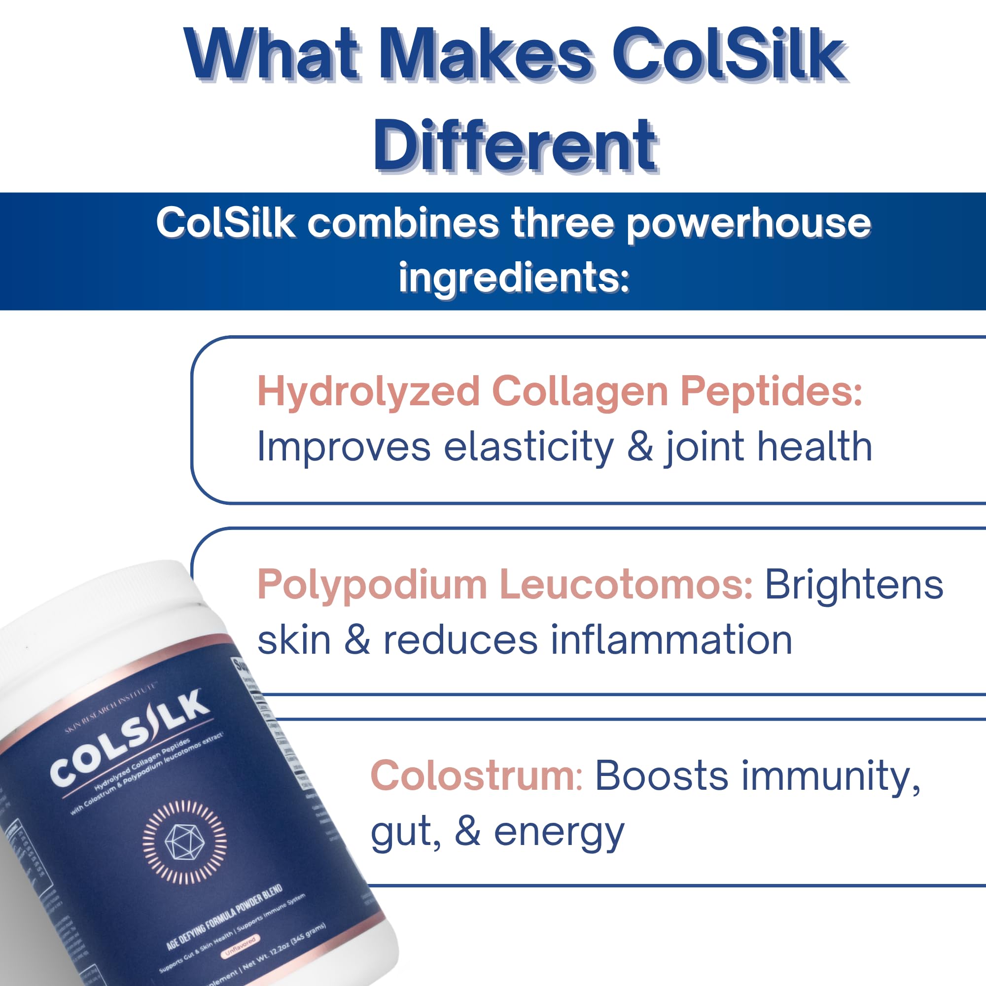 SRILabs ColSilk scoop daily for consistent collagen intake