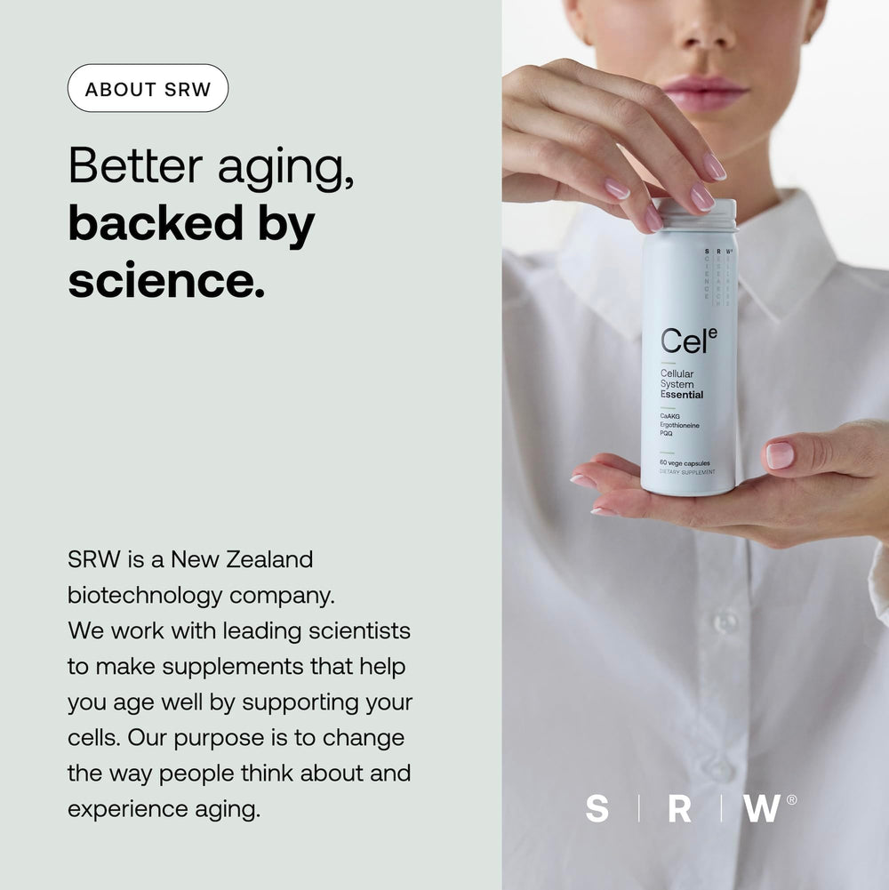 SRW Cel Essential label closeup emphasizes 17 essential nutrients.