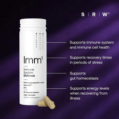 SRW Imm¹ Defence capsules close-up revealing natural glycoprotein isolate