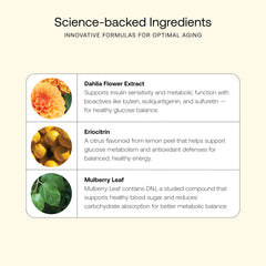 Mulberry leaf extract, dahlia, and eriocitrin ingredients featured for metabolic wellness