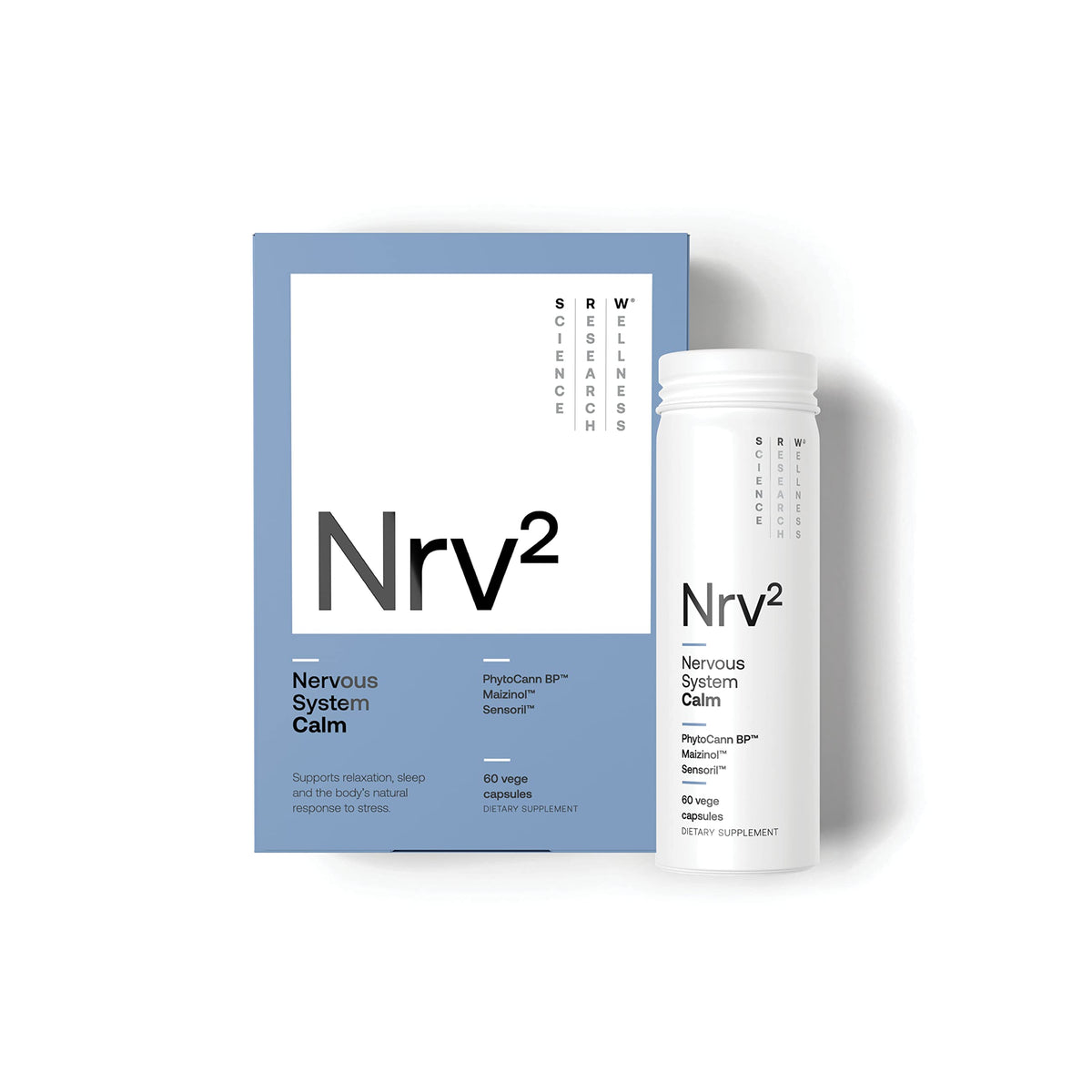 SRW Nrv² Calm bottle in a calm setting for daily stress support