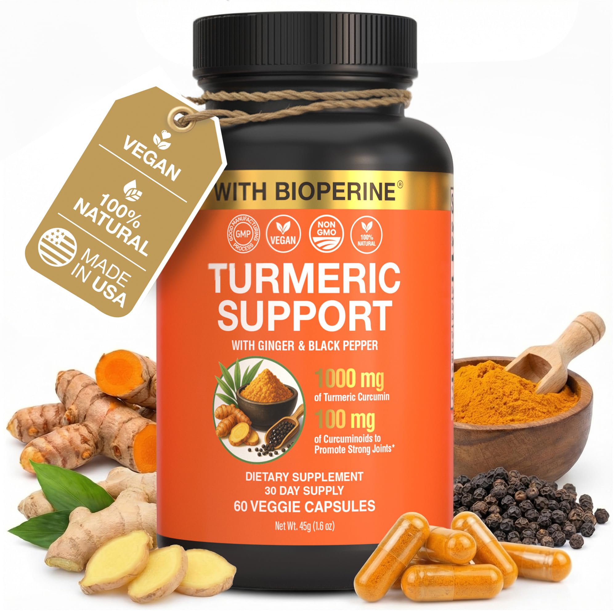 SS Sleeve Stars turmeric curcumin bottle highlights potent recovery-focused formula