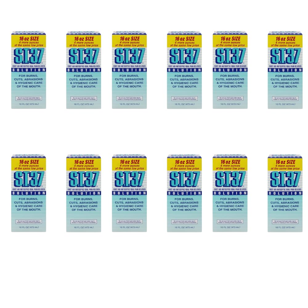 S.T.37 mouthwash bottle for 16 oz, temporary relief of minor mouth irritations.