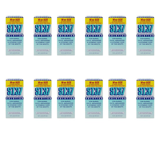 S.T.37 mouthwash bottle for 16 oz, temporary relief of minor mouth irritations.