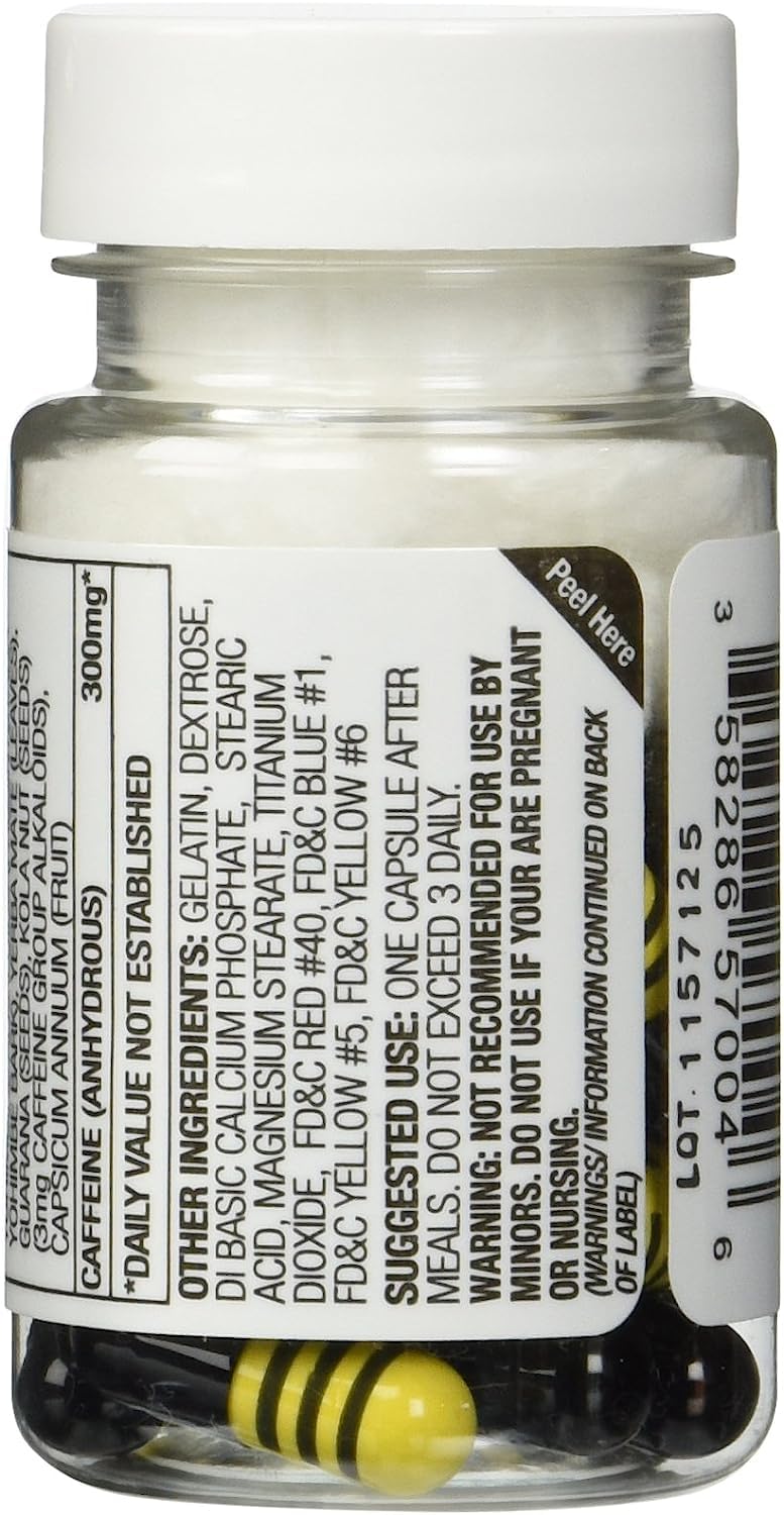 STACKER 2 Yellow Hornet capsules ready for daily energy support.