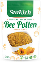 Stakich Bee Pollen granules in a 1lb pack for versatile breakfast use