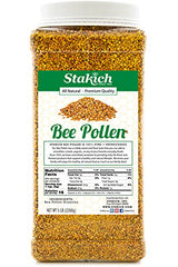 Stakich Bee Pollen Granules 5lb bag, pure and natural energy support in daily meals.