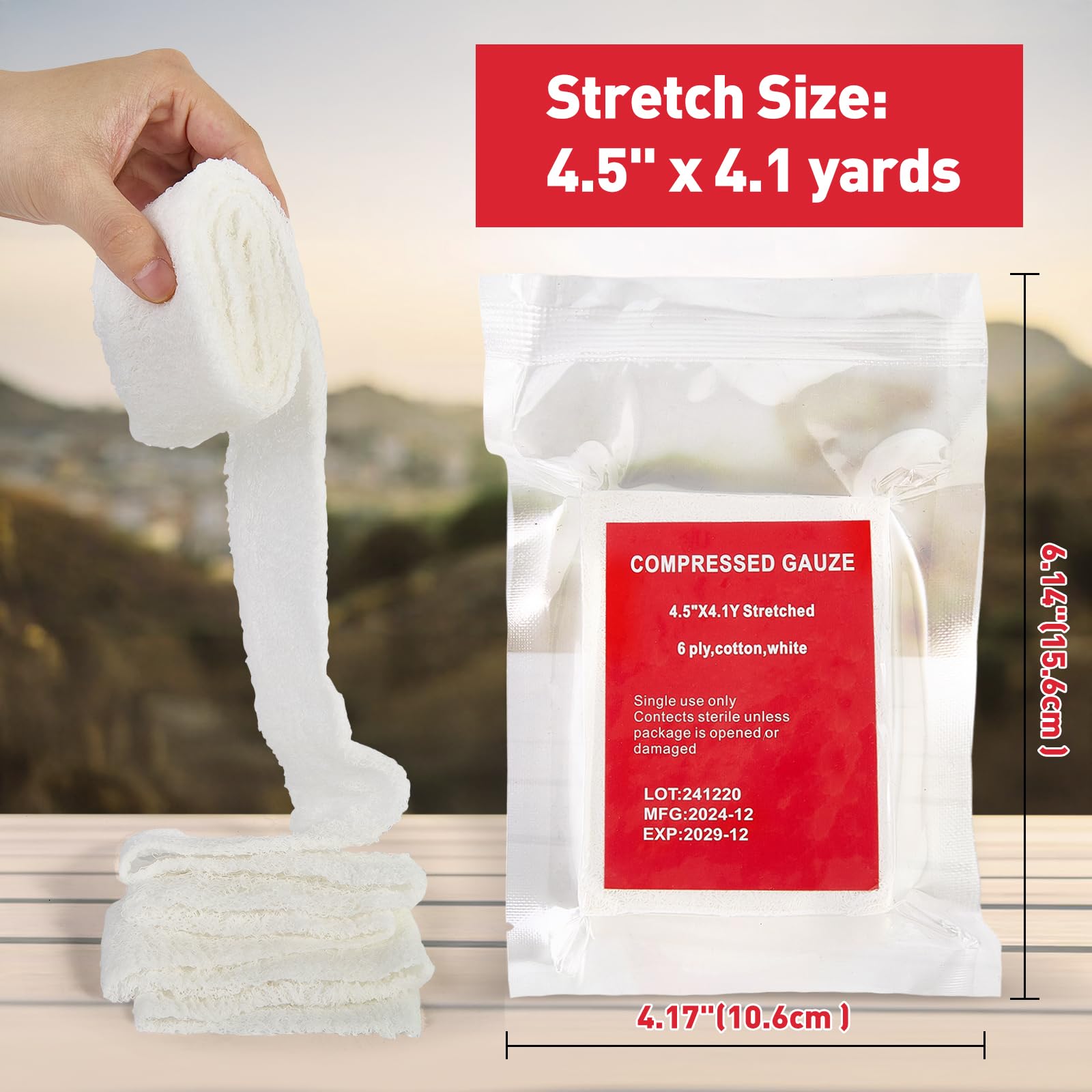 Stamen tear-resistant gauze survives rough outdoor handling and training.