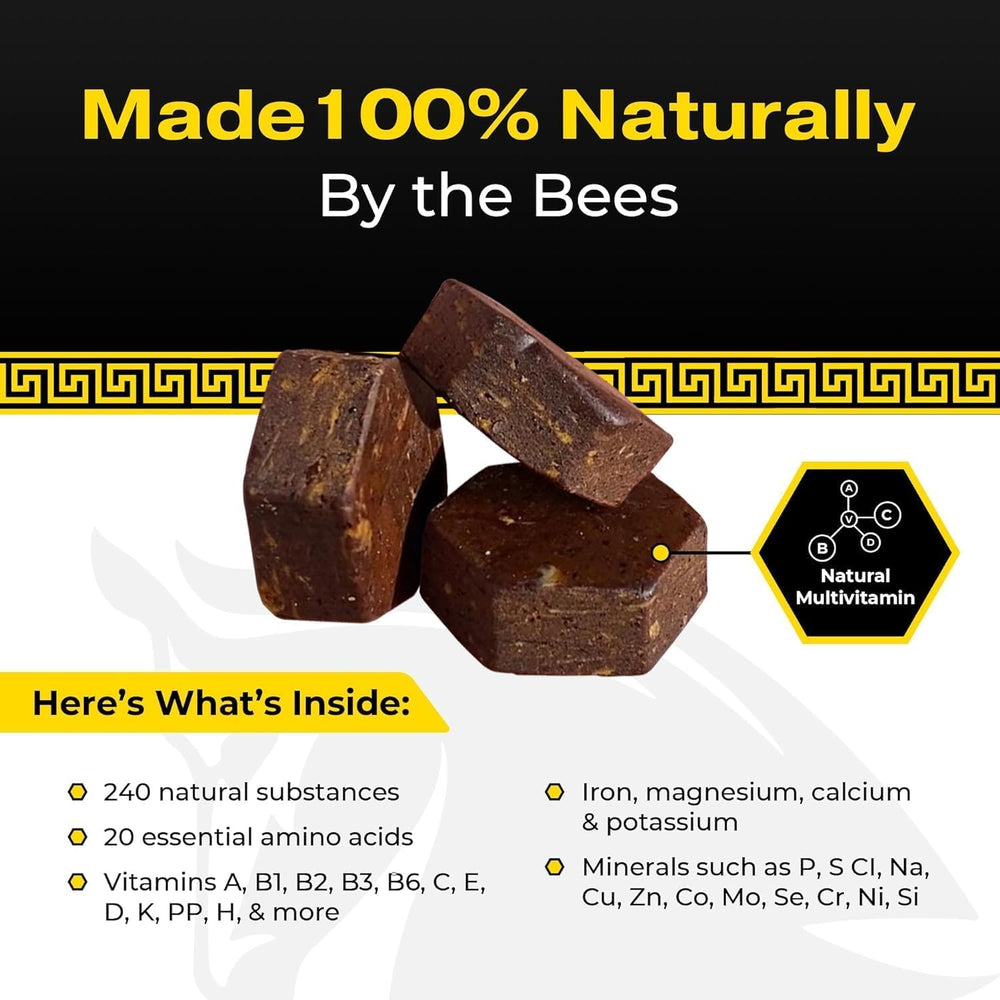 The Stampede Spartan Bee Bread Chewables packaging box ready for wellness routines.