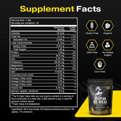 The Stampede Spartan Bee Bread Chewables texture showing natural chewy form.