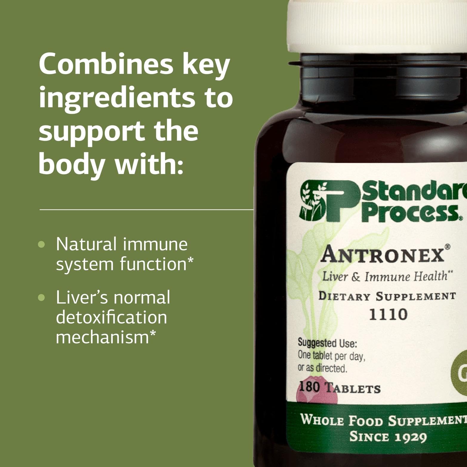 Standard Process Antronex gluten-free label indicating allergen-conscious choice