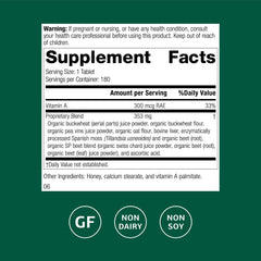Standard Process Arginex bottle label close-up highlights ingredients.