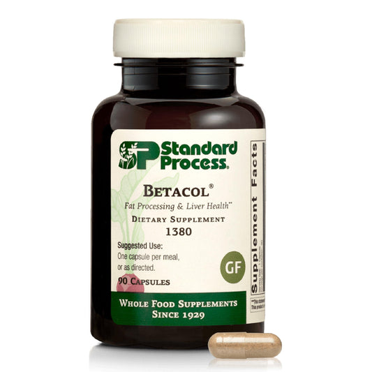 Standard Process Betacol bottle front suggesting potential liver support