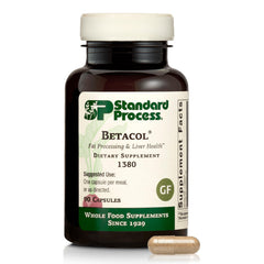Standard Process Betacol bottle front suggesting potential liver support