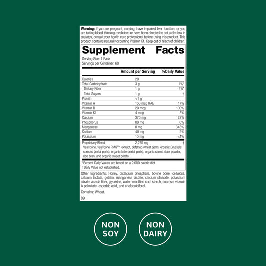 Standard Process Bone Health Pack individual packets designed for convenient daily use.