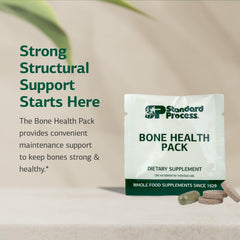 Standard Process Bone Health Pack packets close-up showing compact daily servings.