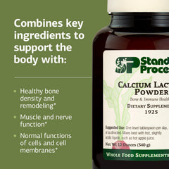 Standard Process Calcium Lactate Powder dissolving in water offers a quick beverage option.